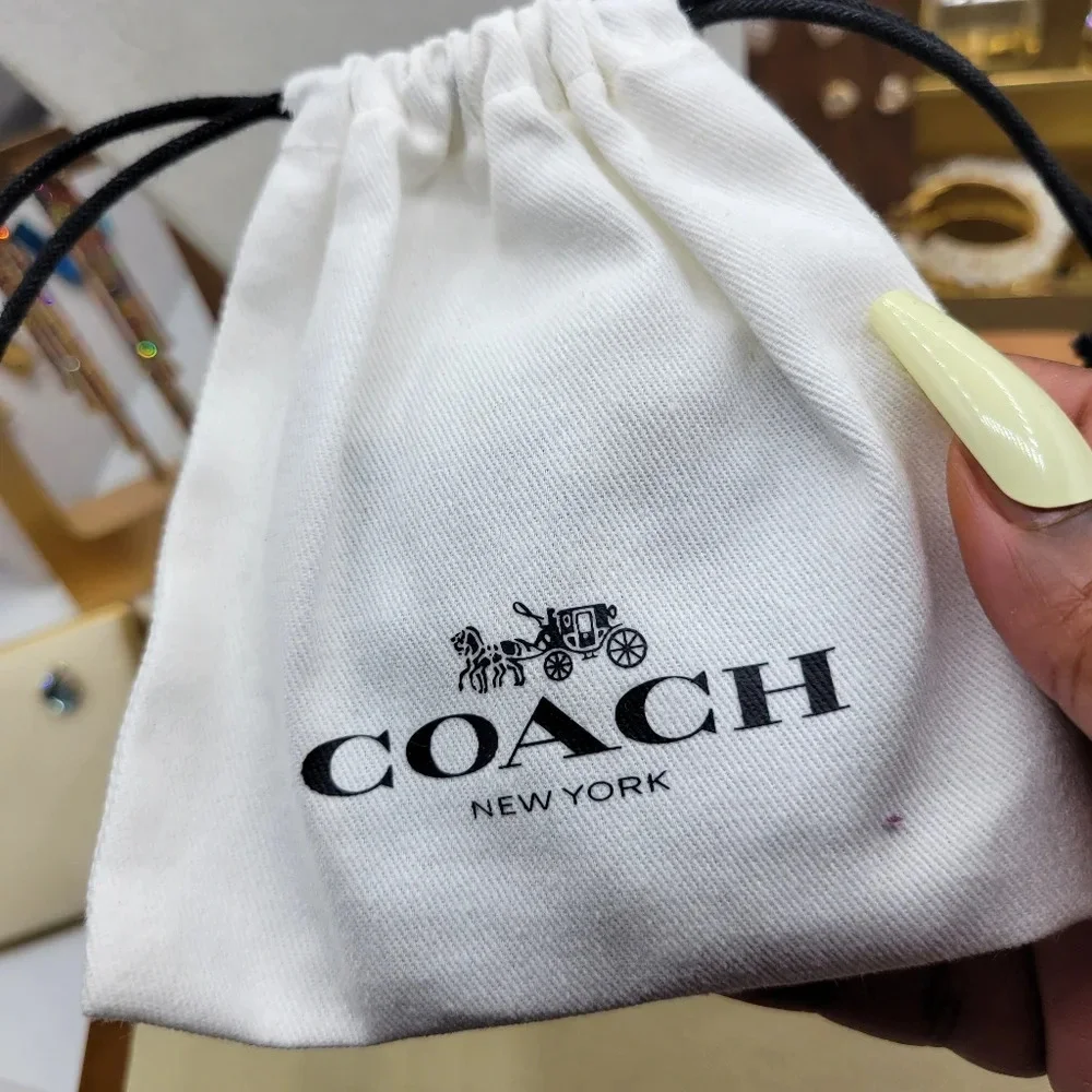 NEW! Coach • Dangle & Drop Earrings • Faux Pearl • Goldtone • Dainty - Picture 8 of 8